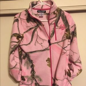 Real tree full zip fleece sweatshirt